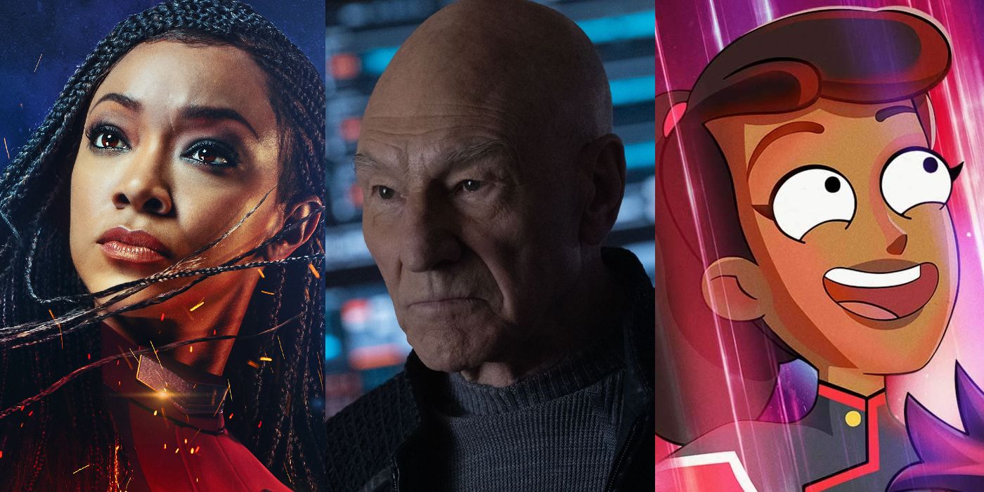 Michael Burnham in Star Trek: Discovery, Jean-Luc Picard in Picard, & Beckett Mariner in Lower Decks