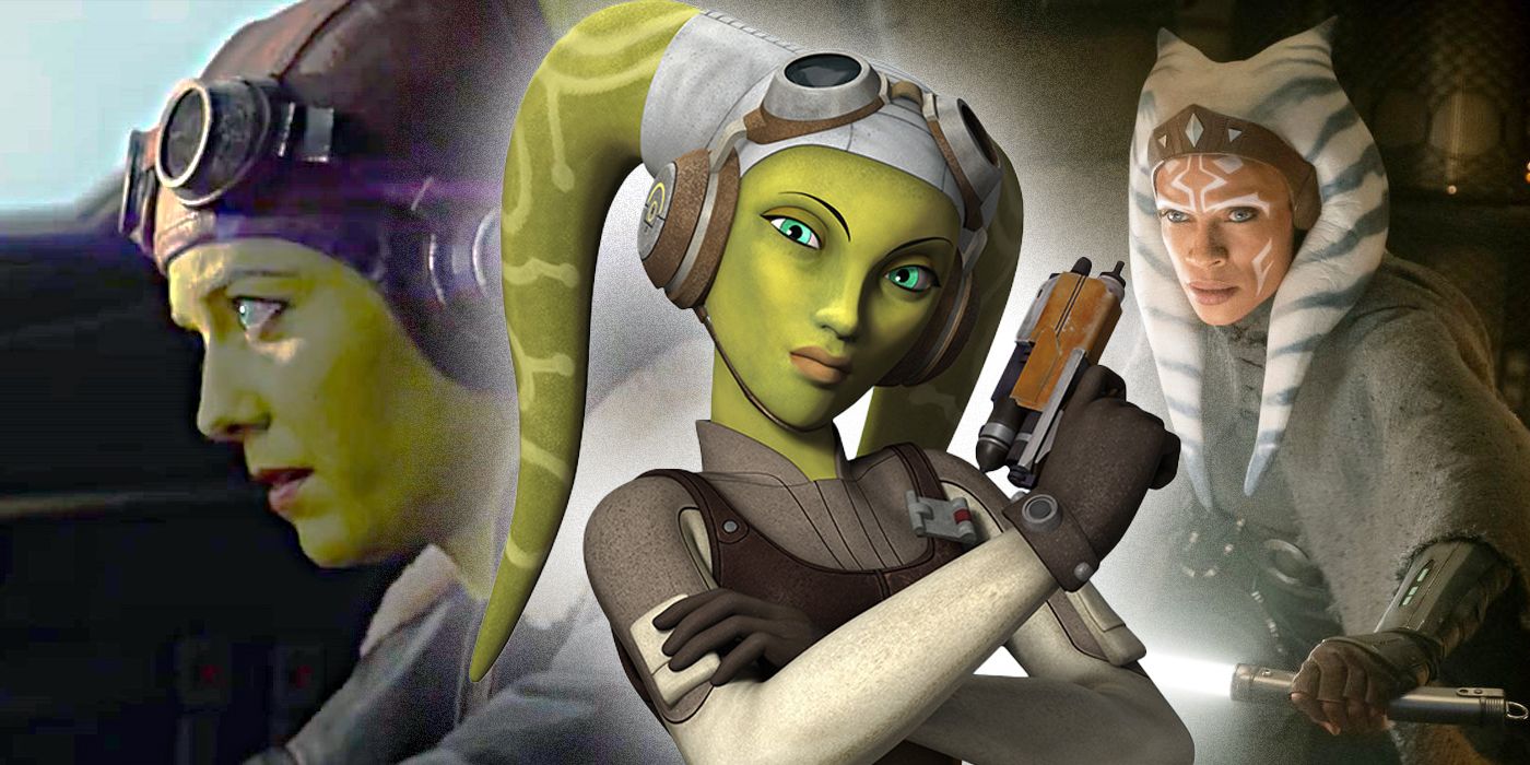 Hera juxtaposed with an image of Ahsoka Tano in both Star Wars Rebels and Ahsoka
