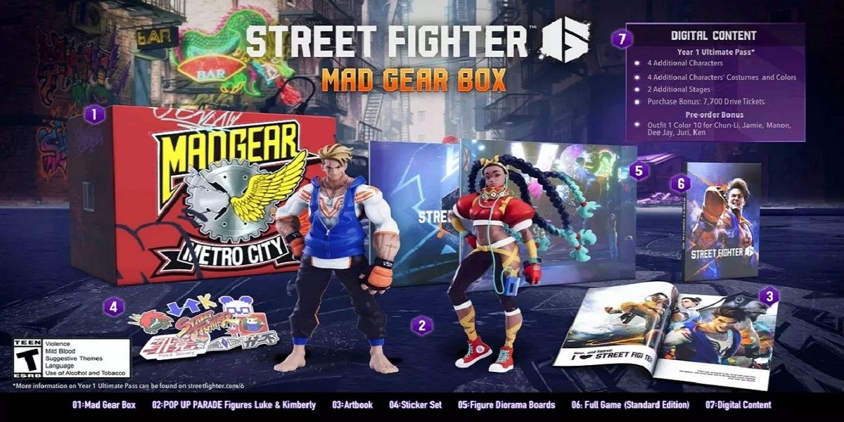 Street Fighter 6 Mad Gear Box including figured and art book