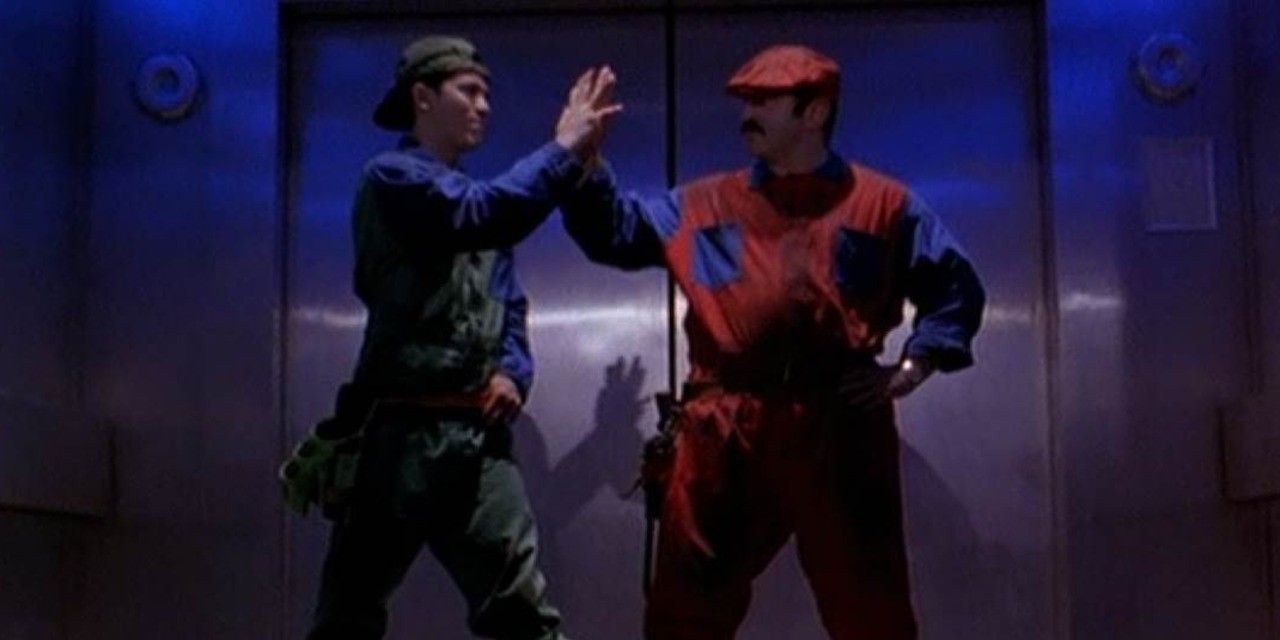 Mario y Luigi chocan las manos en Super Mario Bros. 1993