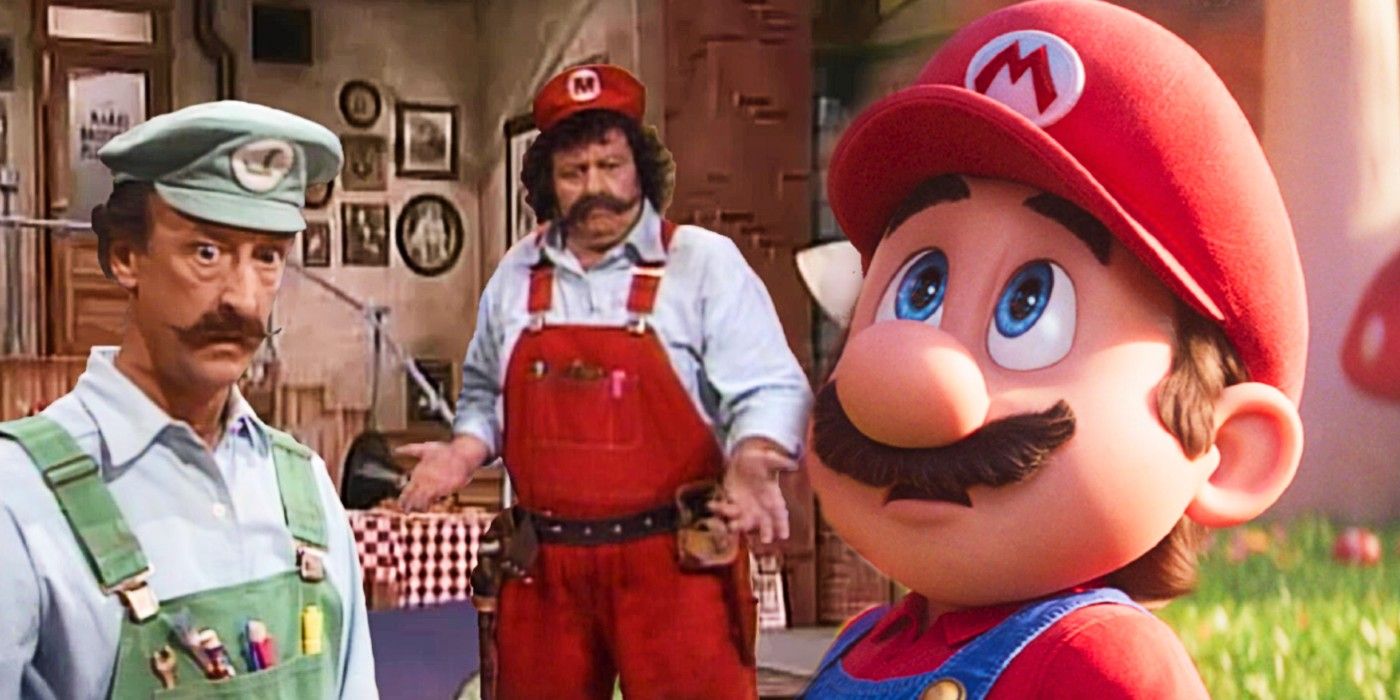 Animated Mario next to an image of Mario and Luigi from the Super Mario Brothers Super Show