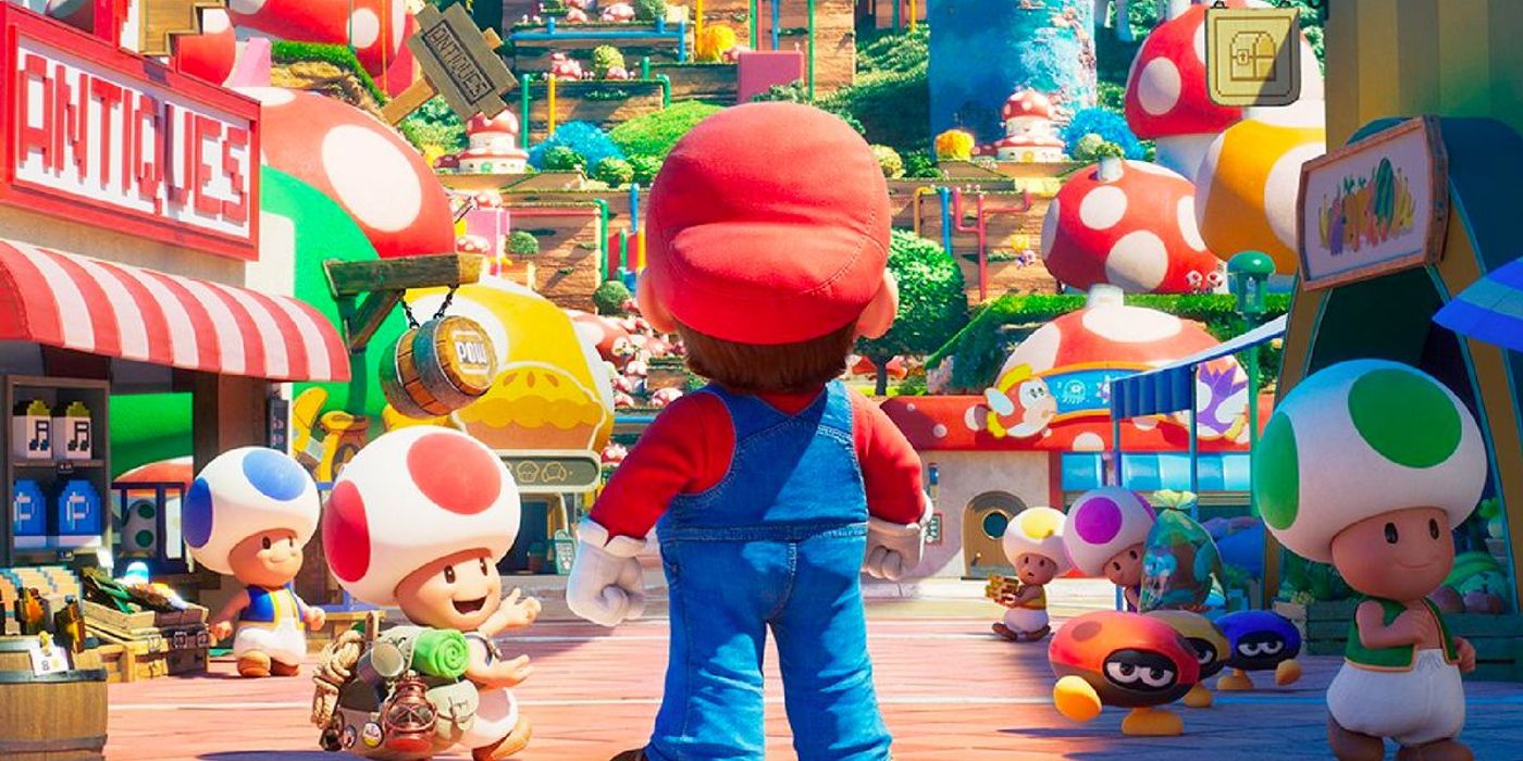 O Reino do Cogumelo visto no filme Super Mario Bros. (2023).