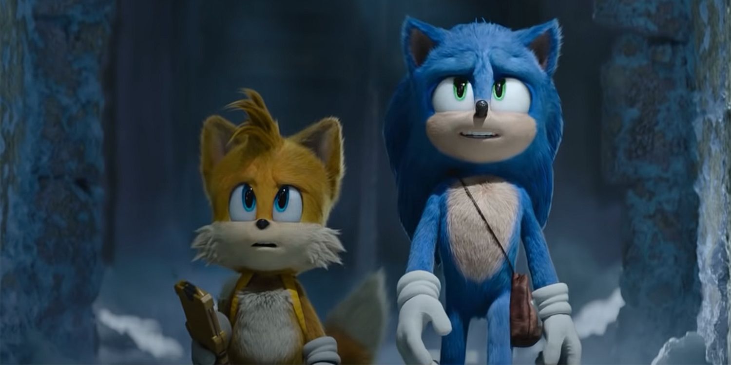 Tails and Sonic explore a Siberian ruin in Sonic the Hedgehog 2