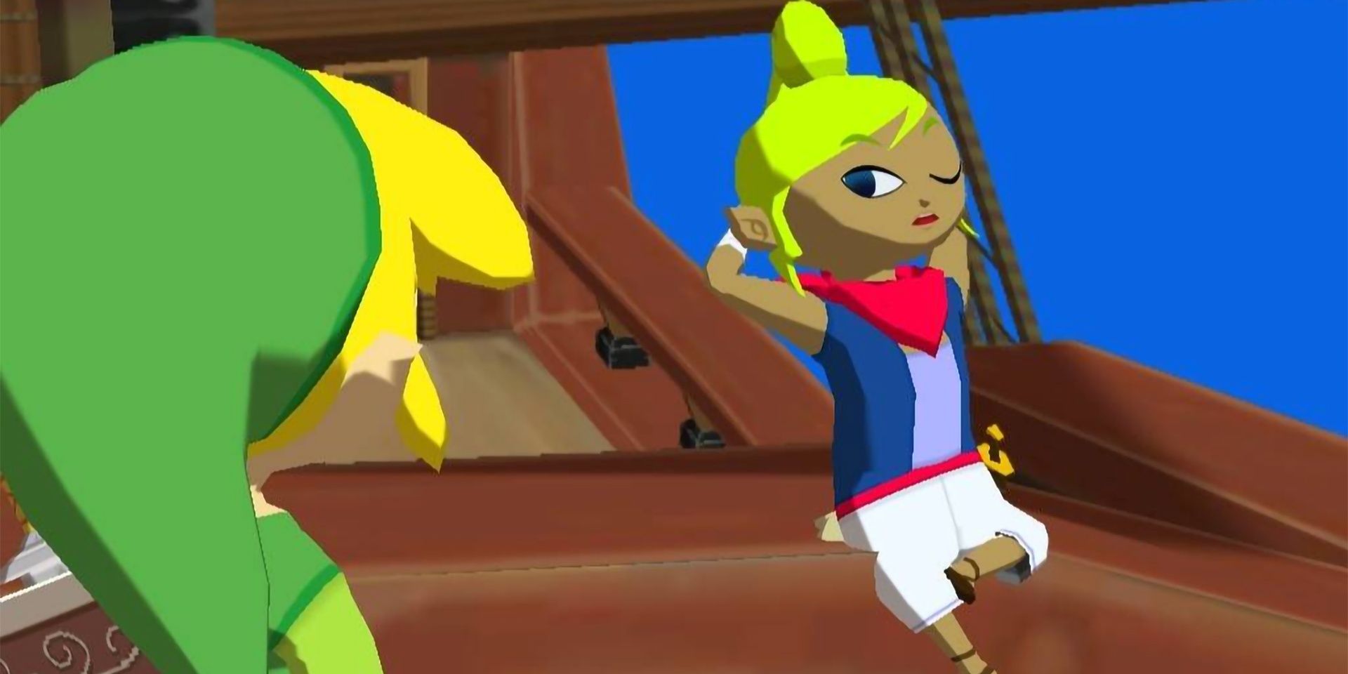 Tetra posando em The Legend of Zelda the Wind Waker