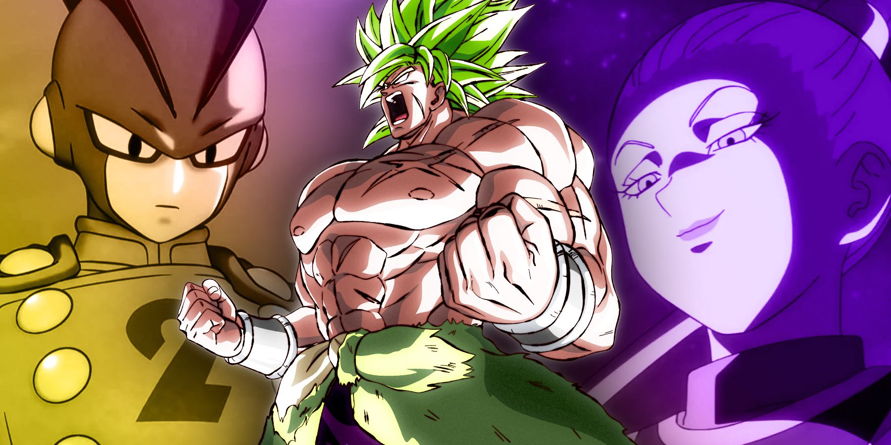 From left to right: Gamma 2, Broly, Vados.