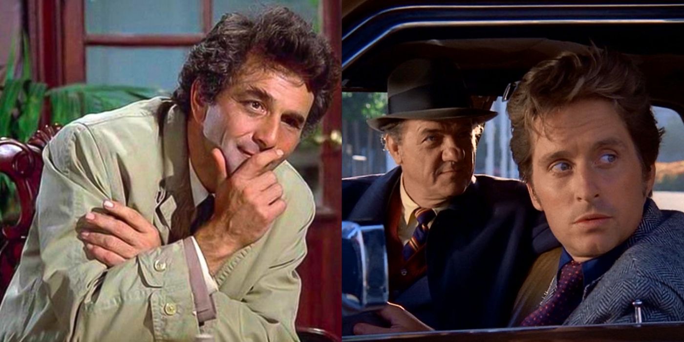 Split image showing scenes from the '70s procedurals, Columbo, and The Streets of San Fransisco