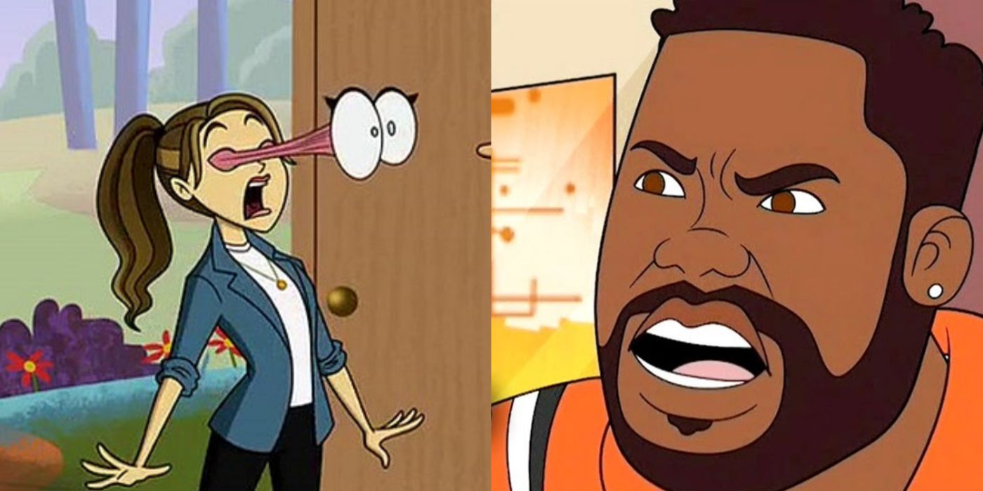 Split image showing scenes from the animated episodes of Lucifer and Black-Ish