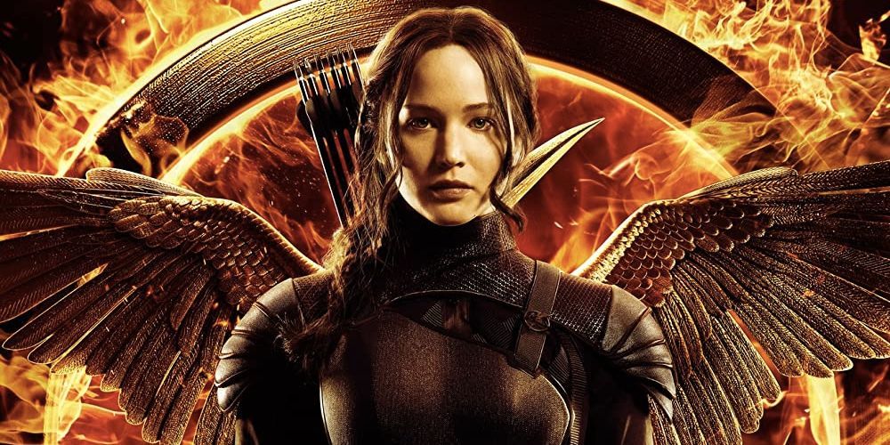 Jennifer Lawrence como Katniss Everdeen em Jogos Vorazes Mockingjay