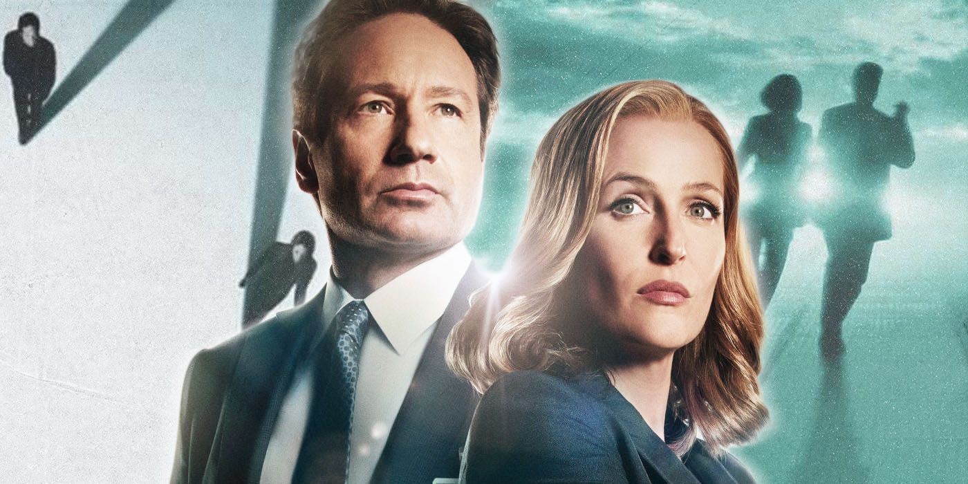 Mulder and Scully centering X-Files promotional images