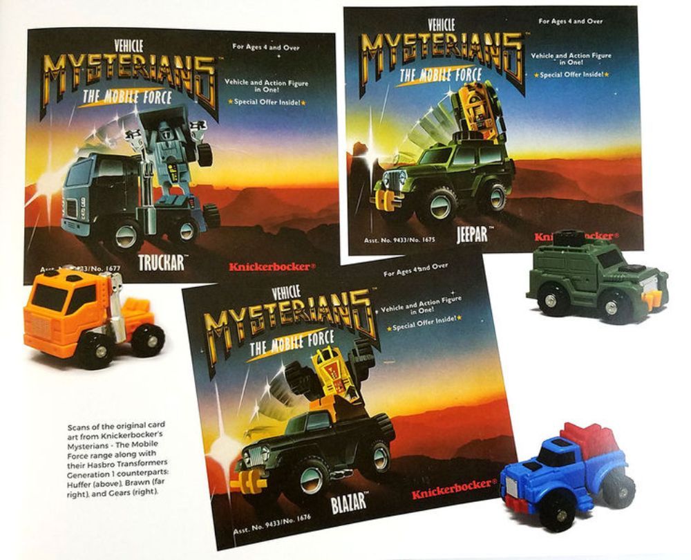 Vehicles in the Mysterians line, the original American take on the Transformers. 