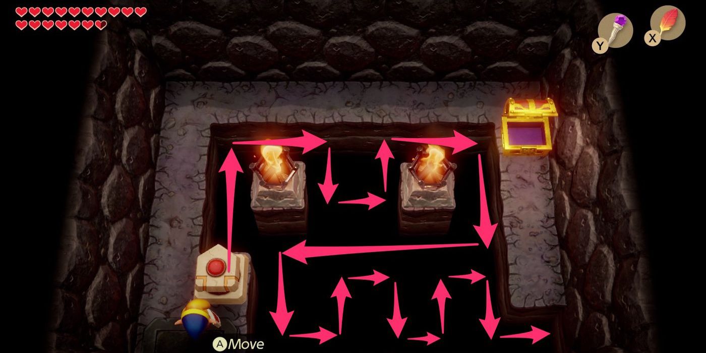 O quebra-cabeça Turtle Rock é visto em Link's Awakening