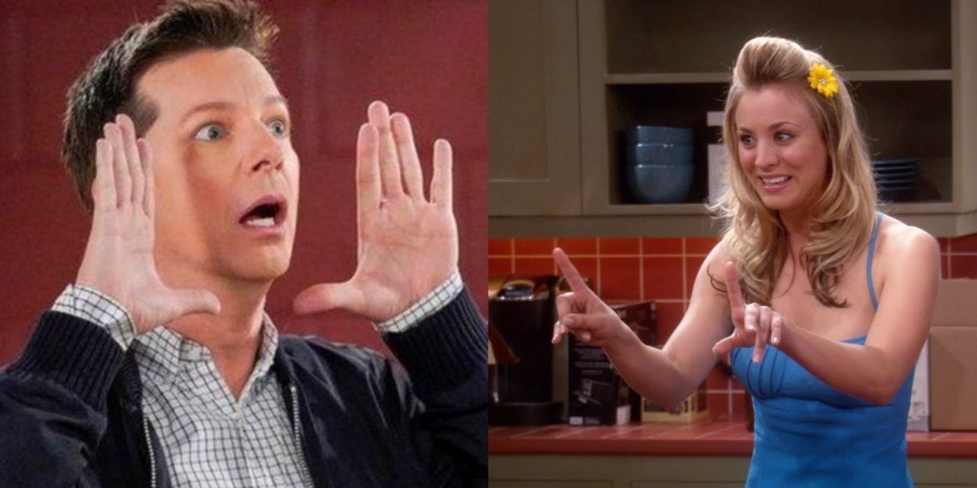 Split image showing Jack from Will & Grace and Penny from The Big Bang Theory