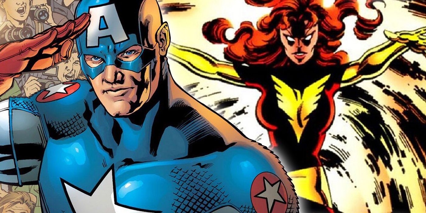 Ultimate Captain America salutes the president and Dark Phoenix unleashes her power
