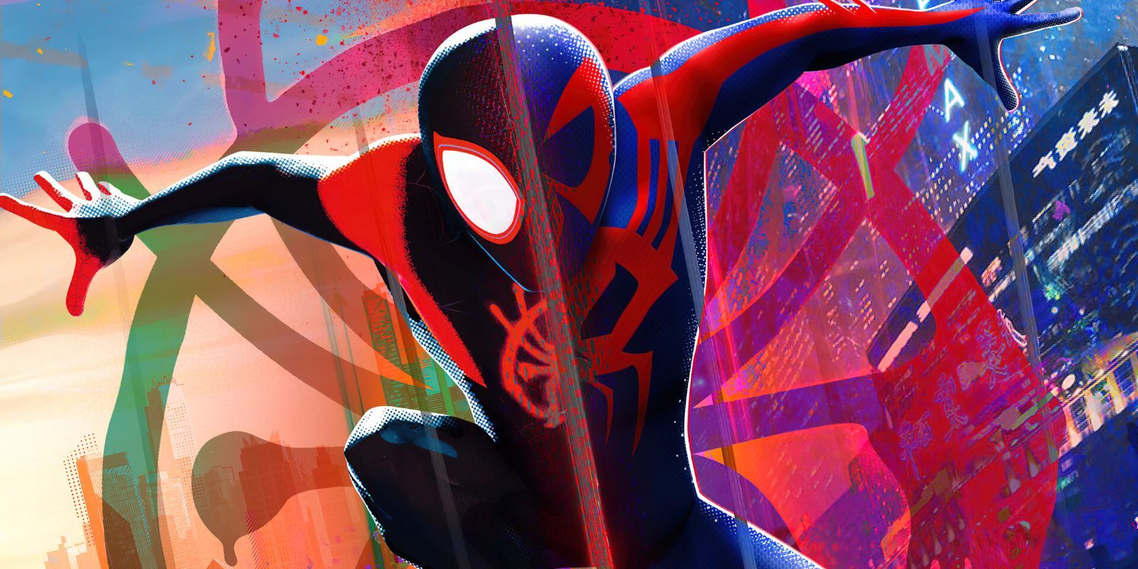 Miles Morales e Homem-Aranha 2099 se dividem no meio