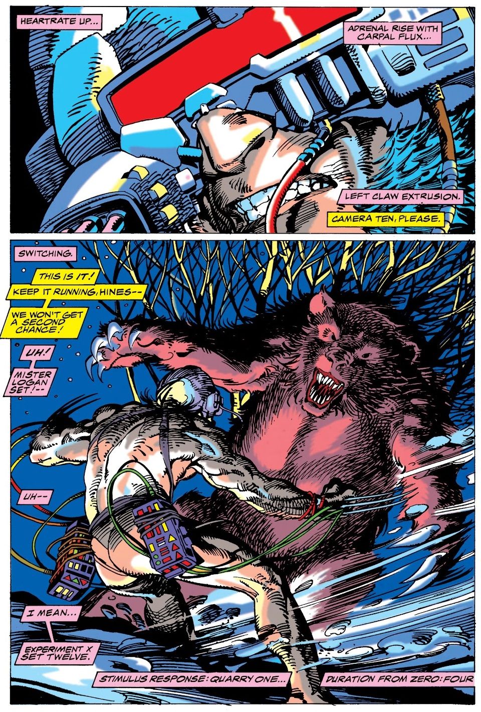 Weapon X fights against a bear