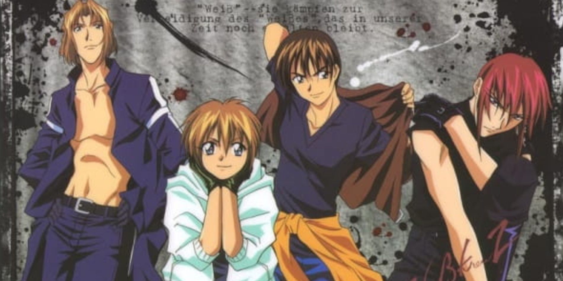 Aya, Youji, Ken e Omi do anime Weiß Kreuz