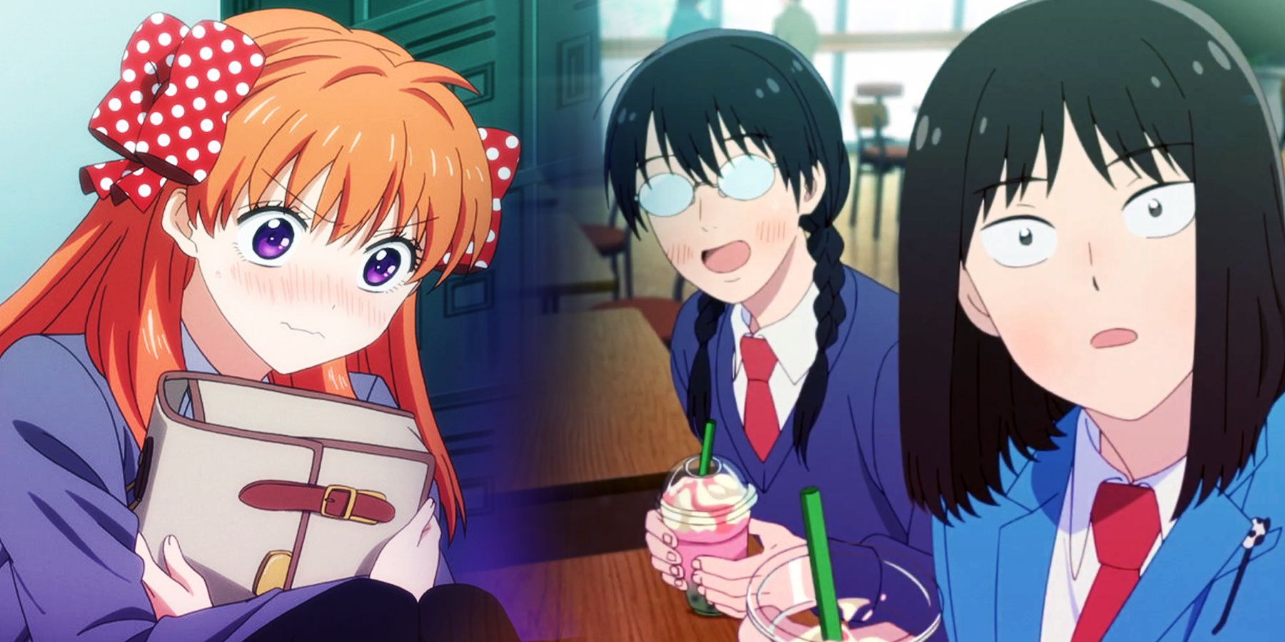 L: Chiyo Sakura of Monthly Girls’ Nozaki-Kun; R: Mitsumi; Makato of Skip and Loafer