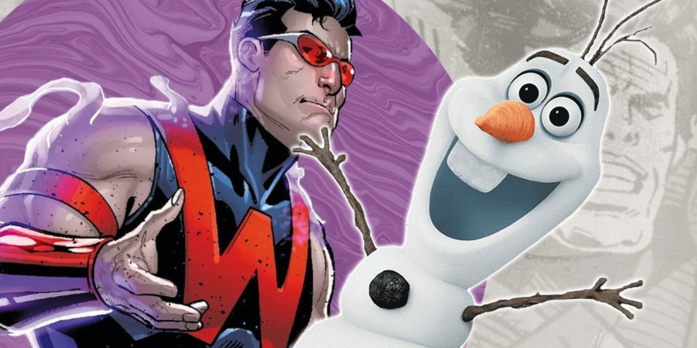 Wonder Man comic book image with Olaf from Frozen