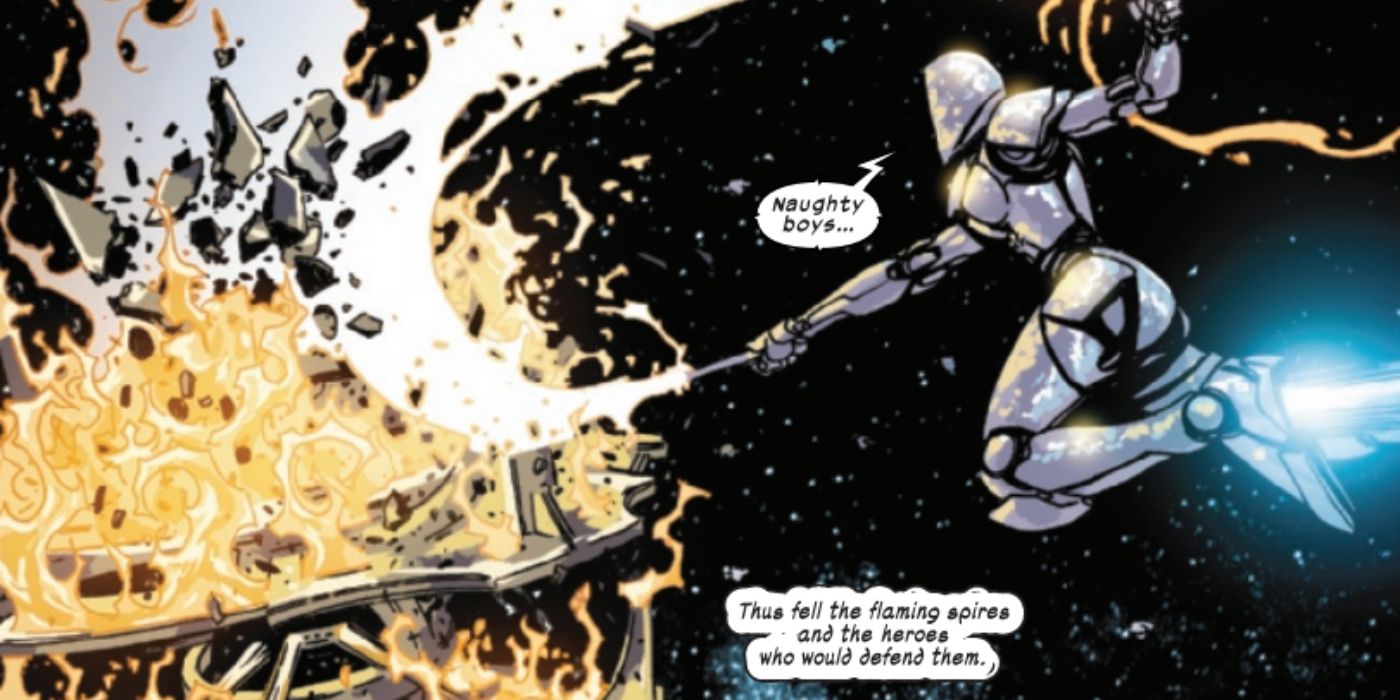 Emma Frost Destroys The Brotherhood's Base With a Mech