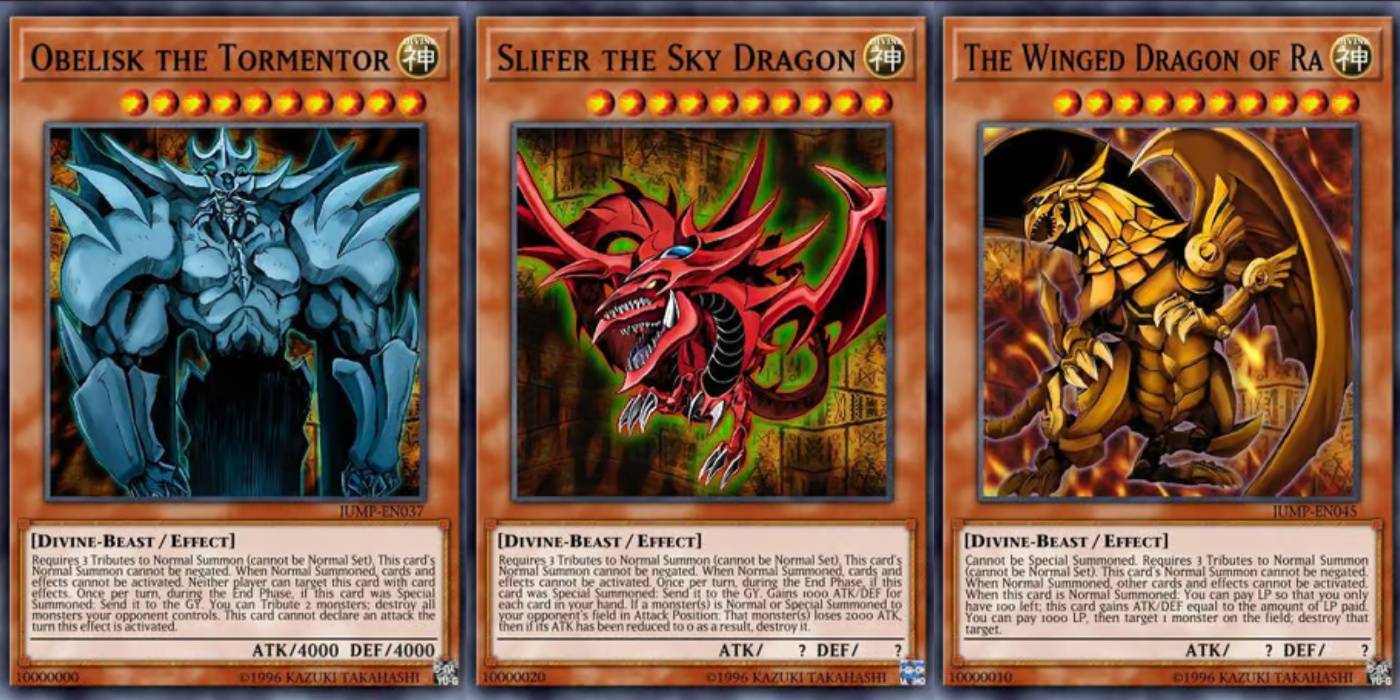 YuGiOh Egyptian God Deck 1st Edition: Yugi Slifer & Kaiba Obelisk Cards Sealed 2023