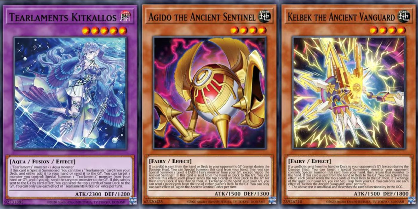 yugioh tearlaments e ishizu arquétipos com tearlaments kitkalos, Agido the Ancient Sentinel e Kelbek the Ancient Vanguard