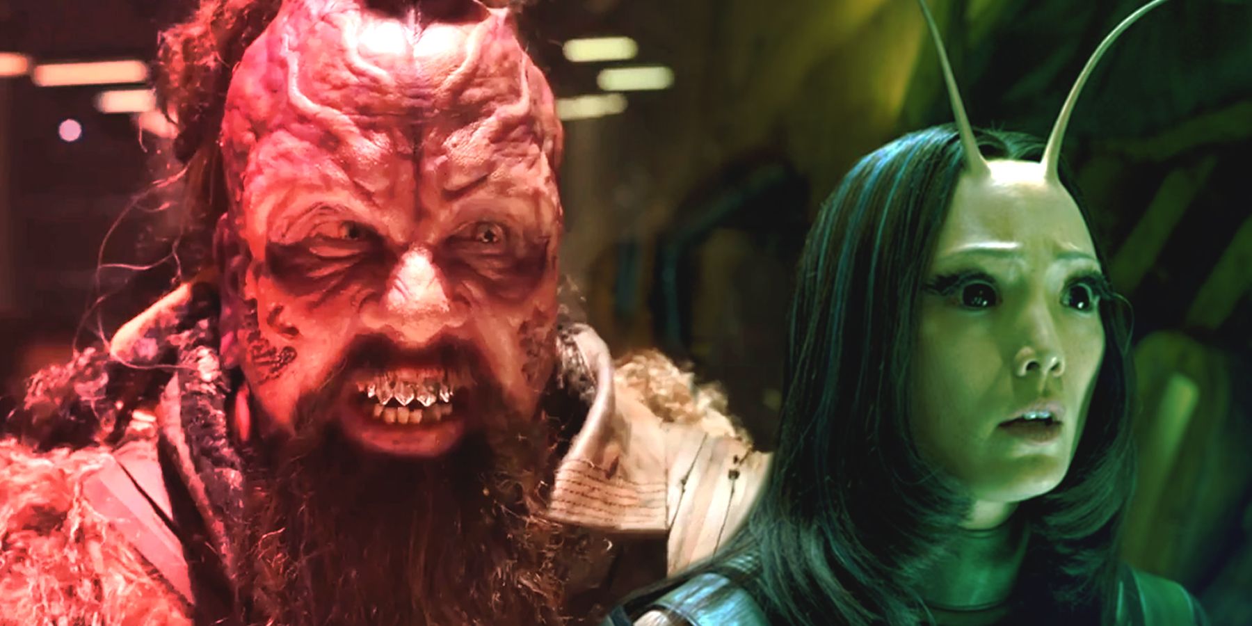 Taserface and Mantis from Guardians of the Galaxy