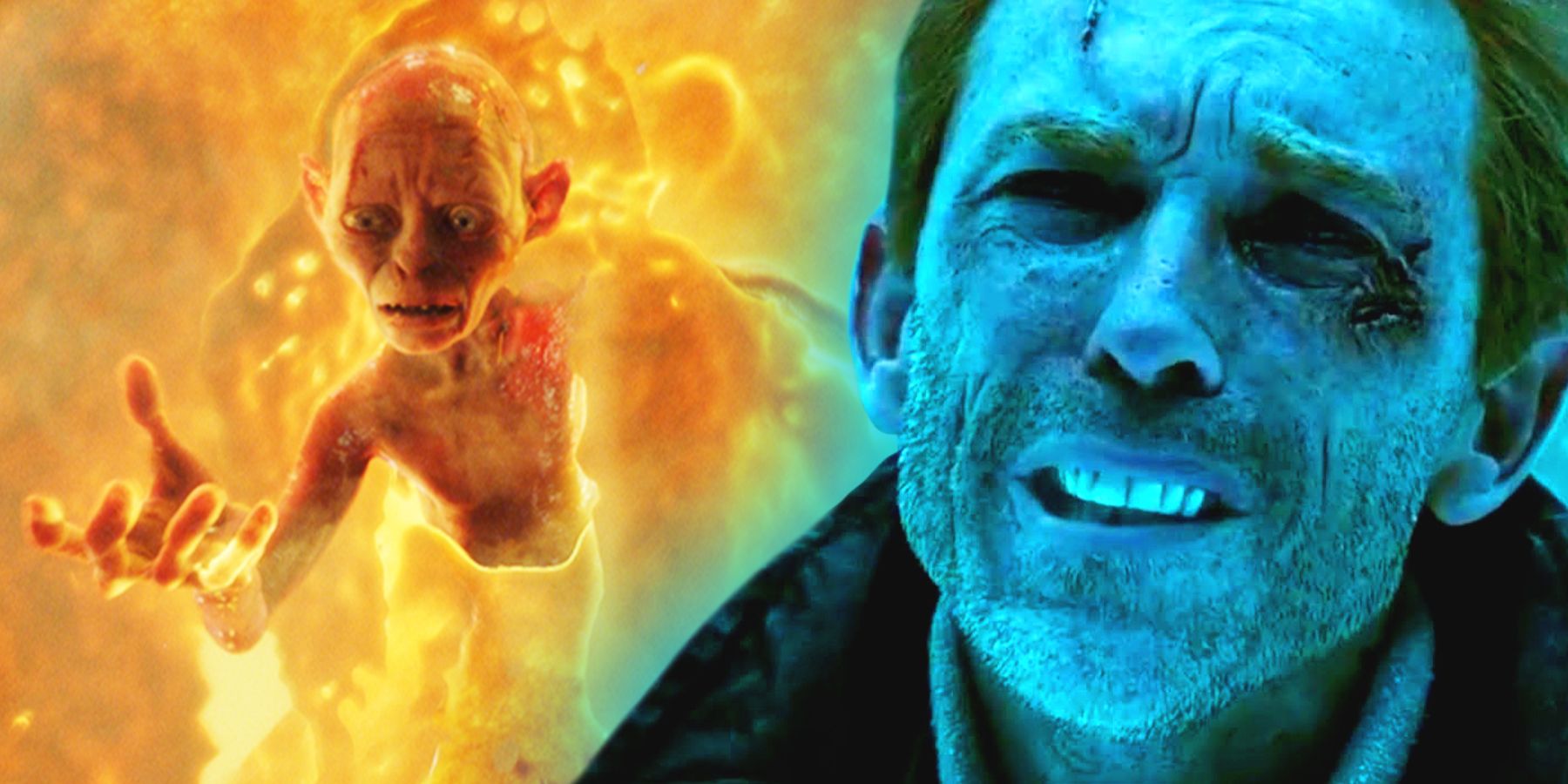 Gollum form movie The Lord of the Rings: The Return of the King and Rorschach from movie The Watchmen
