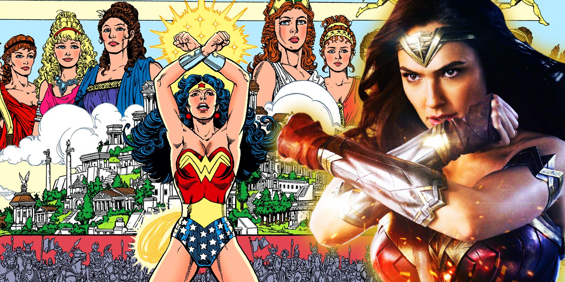 1987 Post-Crisis Wonder Woman and DCEU WW Gal Gadot