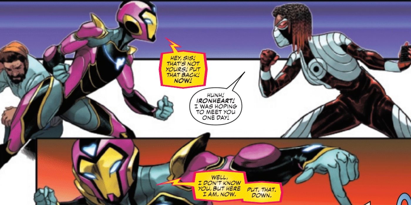 Ironheart enfrenta Khem enquanto ela protege o museu e o ex-Chemistro.