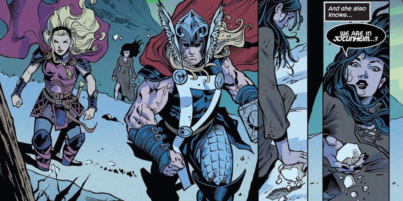 Thor e Laussa levam Hela para Jotunheim. 