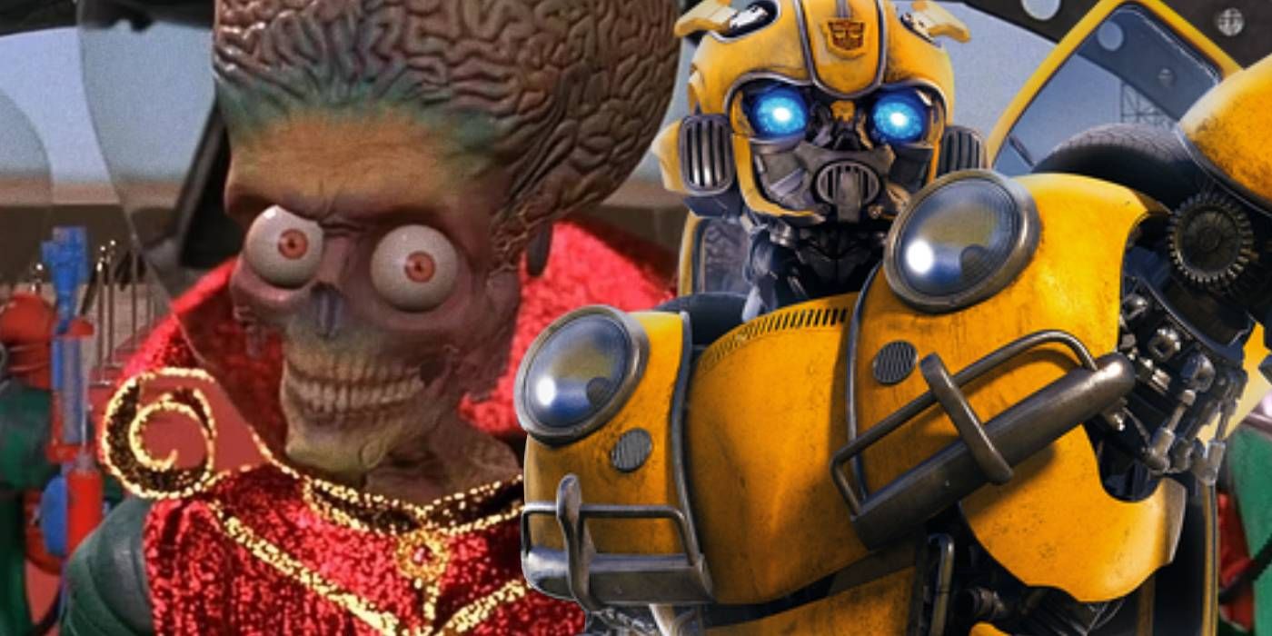 A Martian from Mars Attacks! and Bumblebee in Bumblebee