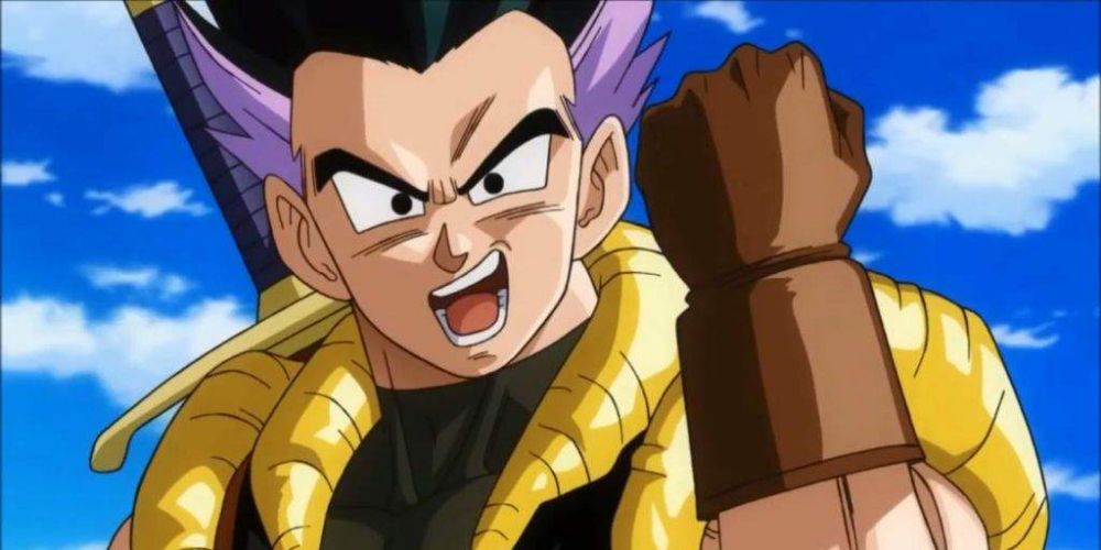 Gotenks adulto como visto no anime promocional de Dragon Ball Heroes