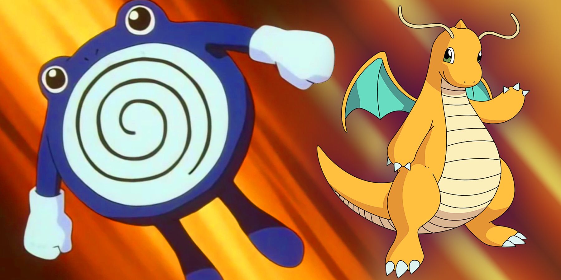 Poliwhirl and Dragonite from Pokemon