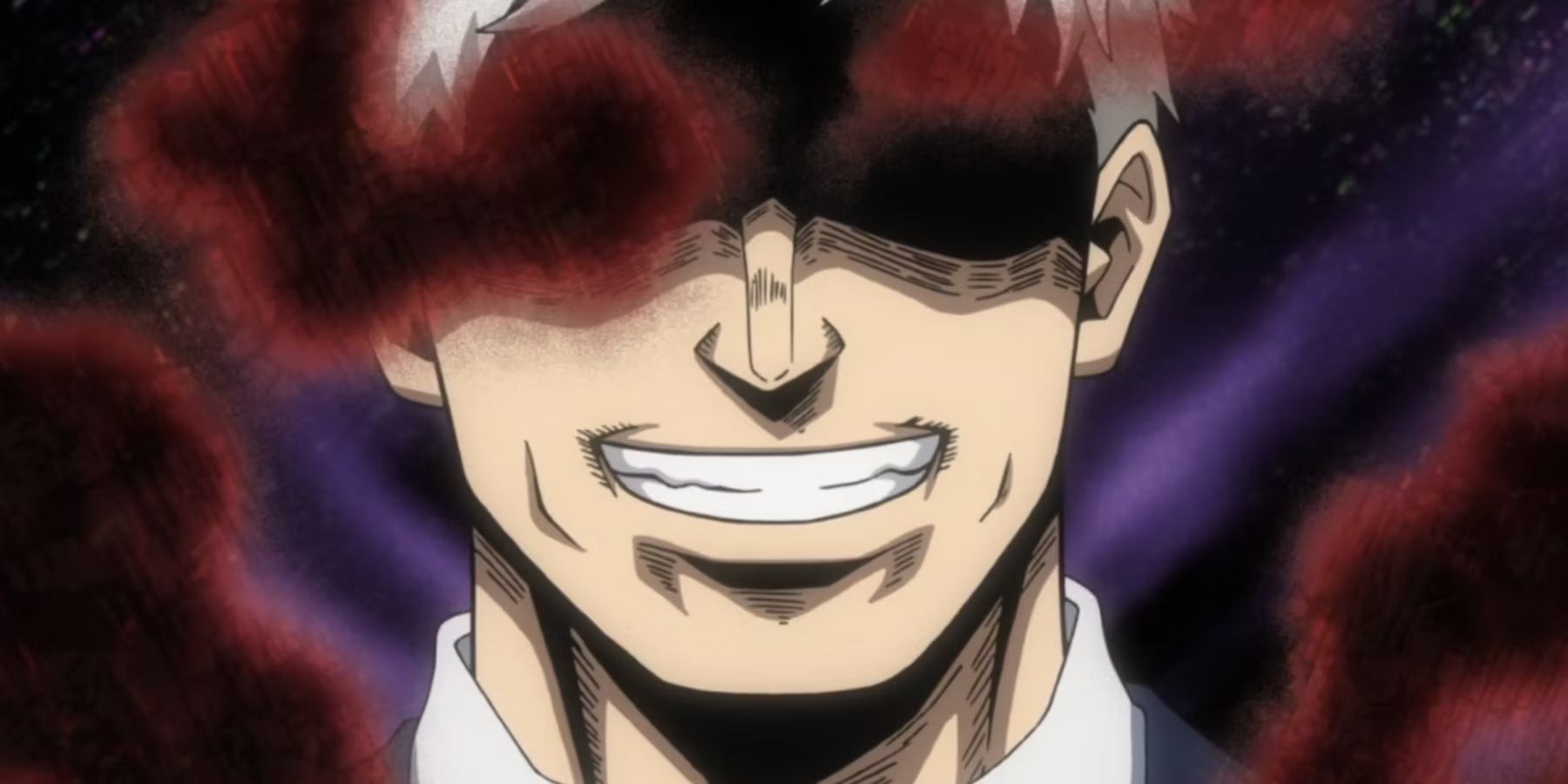 All For One in his prime grinning evilly in the My Hero Academia anime