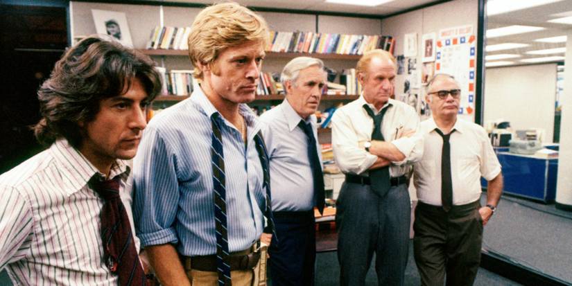 Repórteres reunidos em All The President's Men