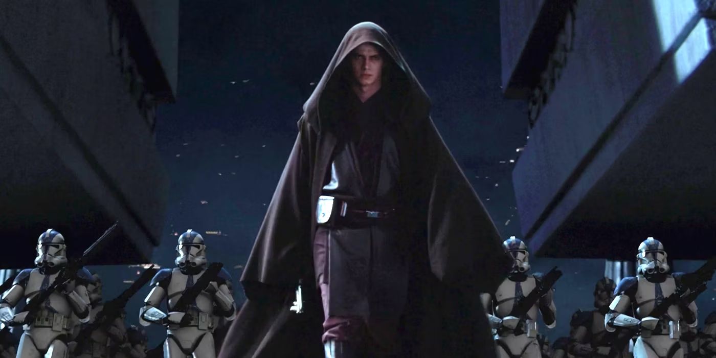 Anakin Skywalker leads Clone Troopers into the Jedi Temple