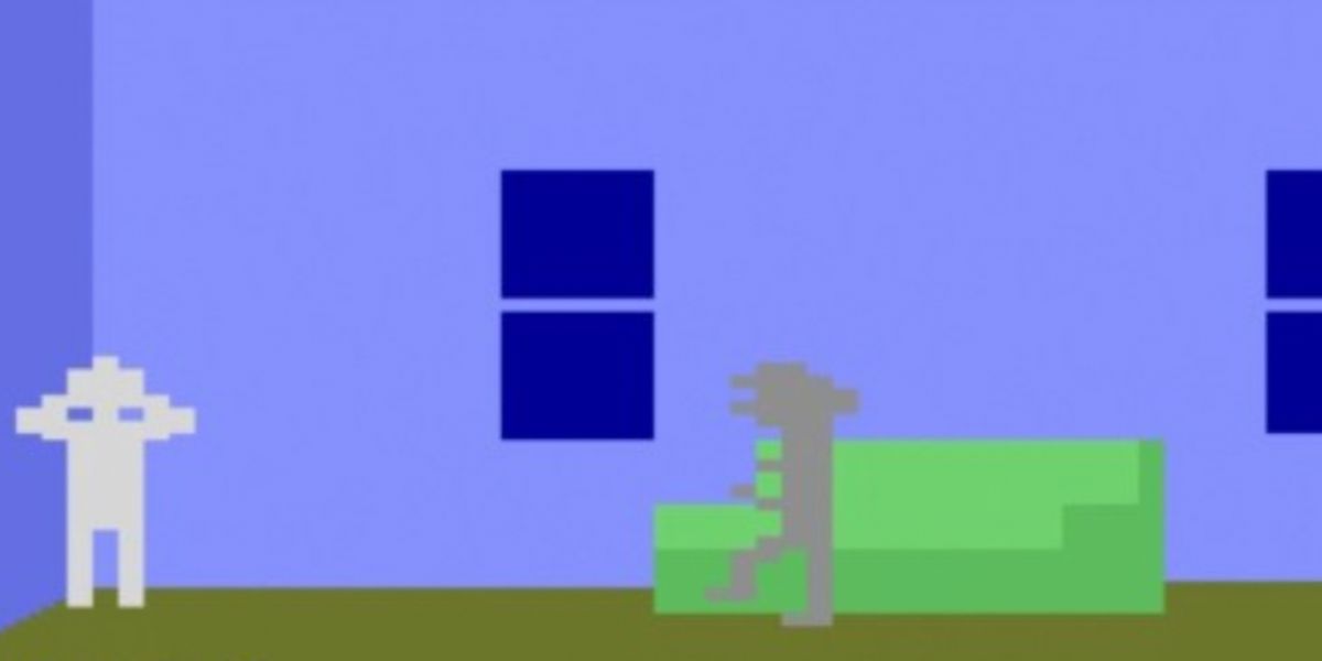 A game of hide and seek takes place on the Atari 2600 Sneak 'n Peek