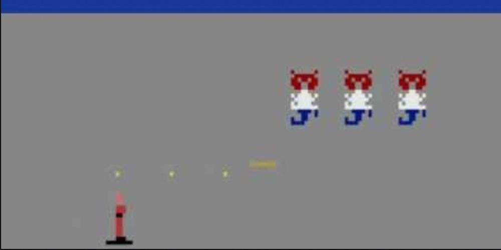 Sorcerer shoots enemies in Atari 2600 Sorcerer
