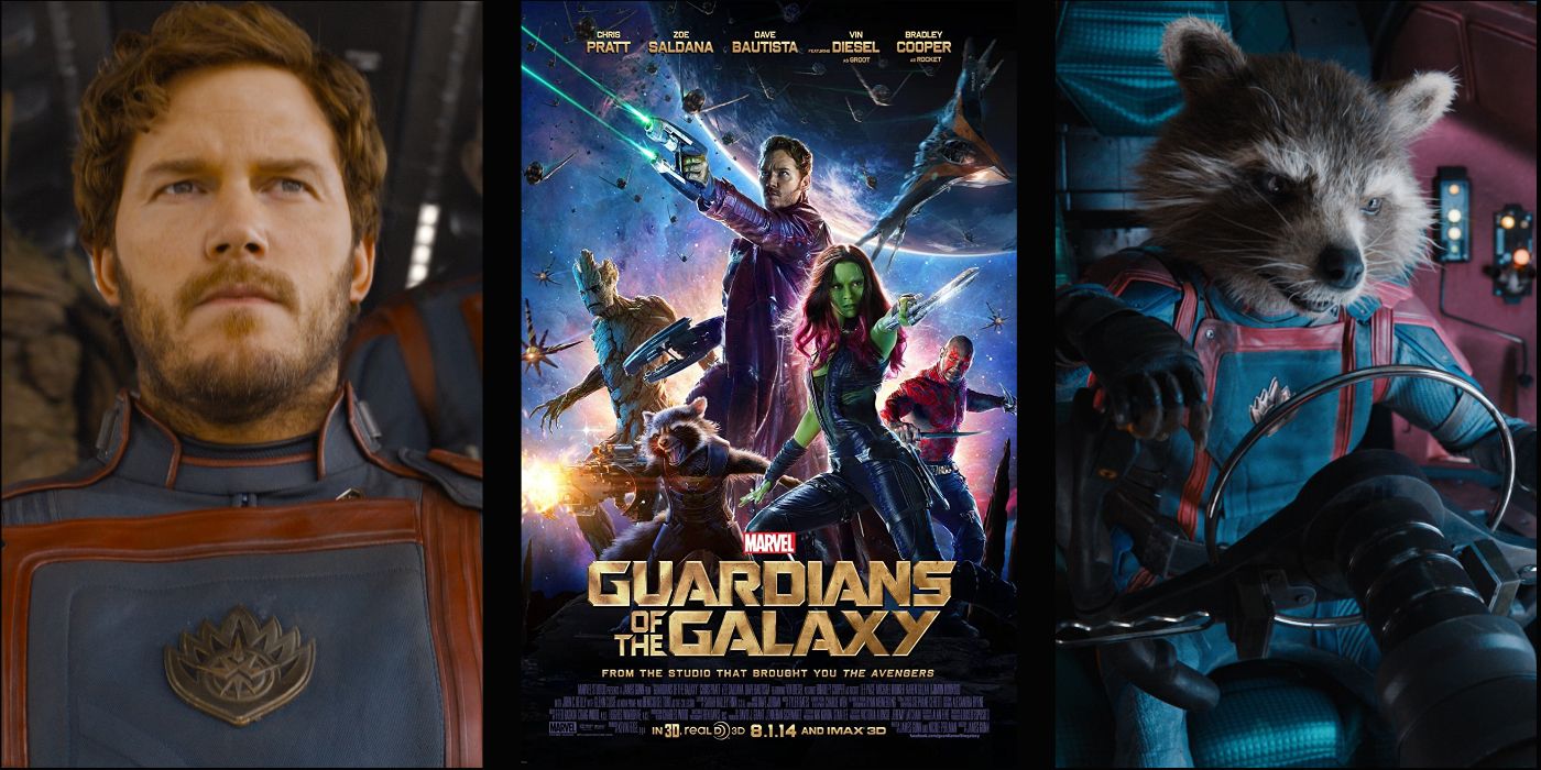 Split image featuring the Guardians of the Galaxy