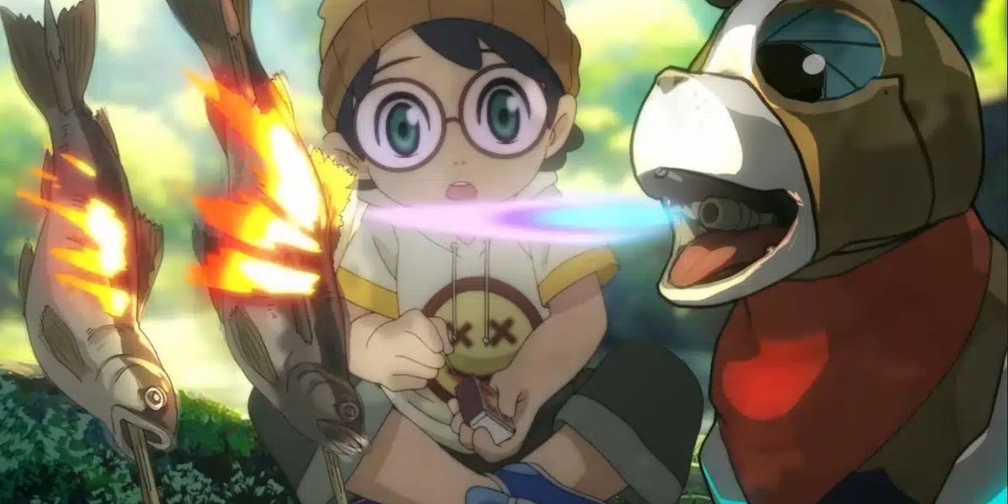 Dog and Boy Netflix Anime Fish Scene