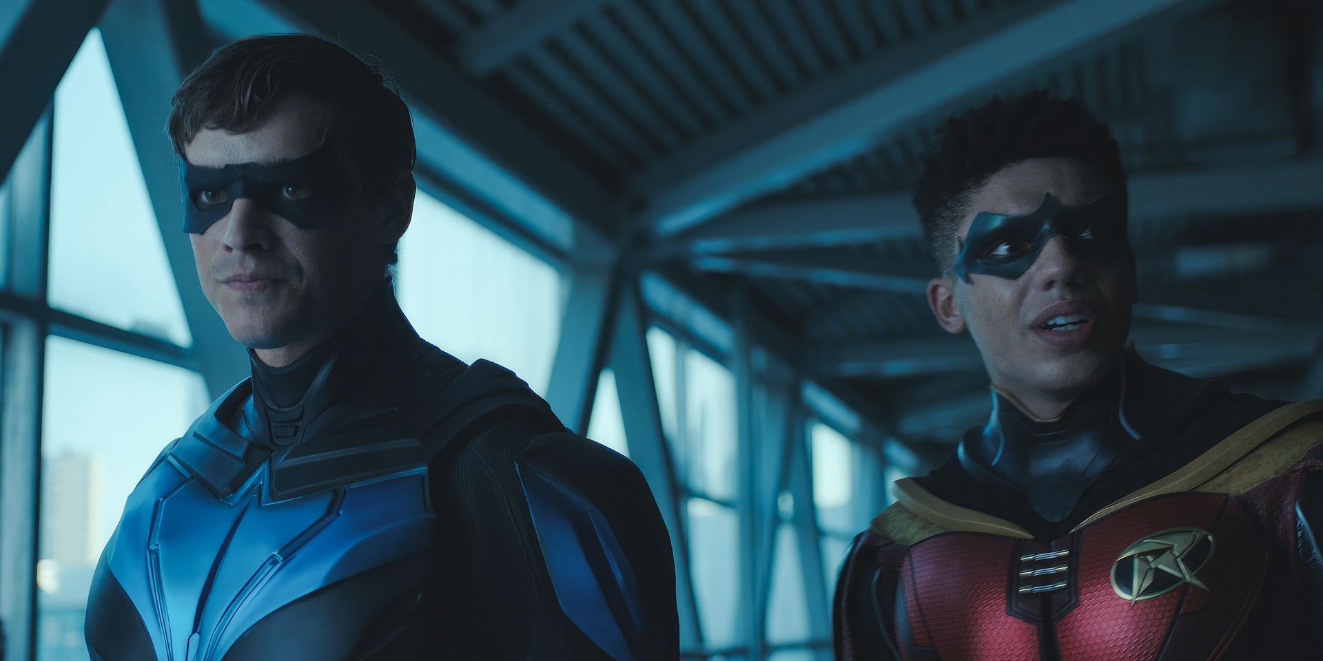 Titans Nightwing and Robin try to stop Sebastian