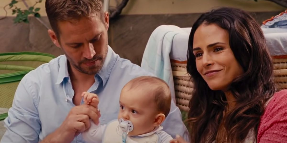 Brian O'Conner and Mia Toretto with their son Jack in Fast & Furious movies