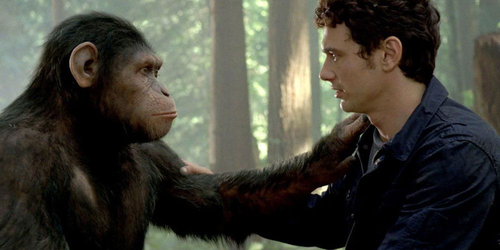 ¿En qué película del planeta de los simios murió César?