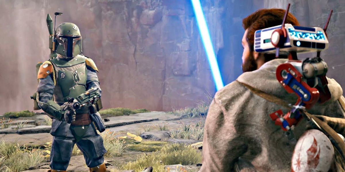 Cal Kestis e Boba Fett em Jedi Survivor