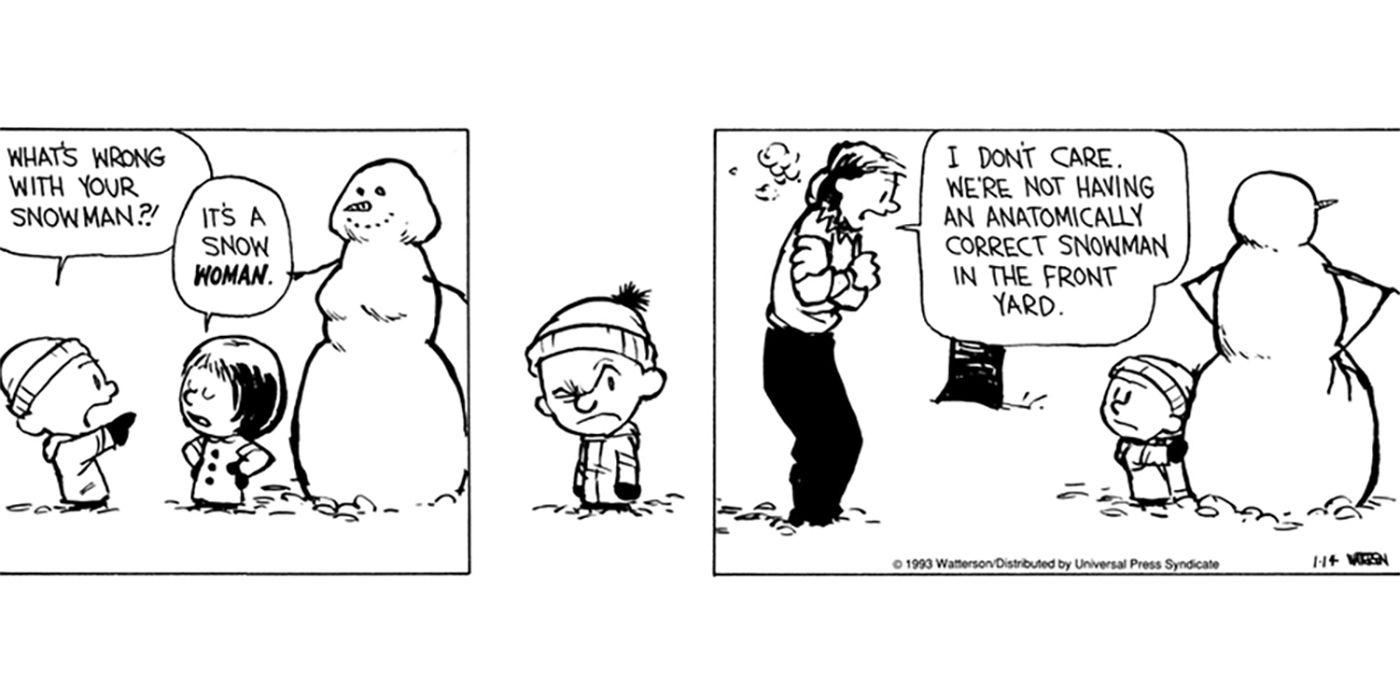 Calvin and Hobbes Susie Makes a Snow Woman