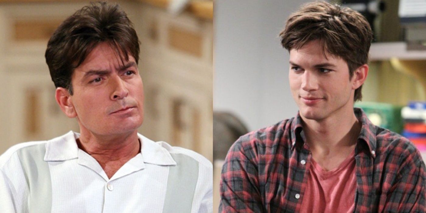 Charlie Sheen and Ashton Kutcher in Two And Half Men