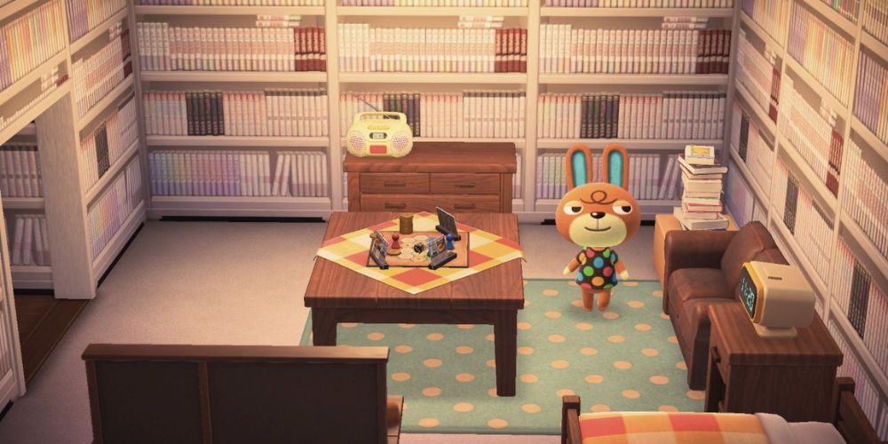 Claude the rabbit in his home in Animal Crossing_ New Horizons