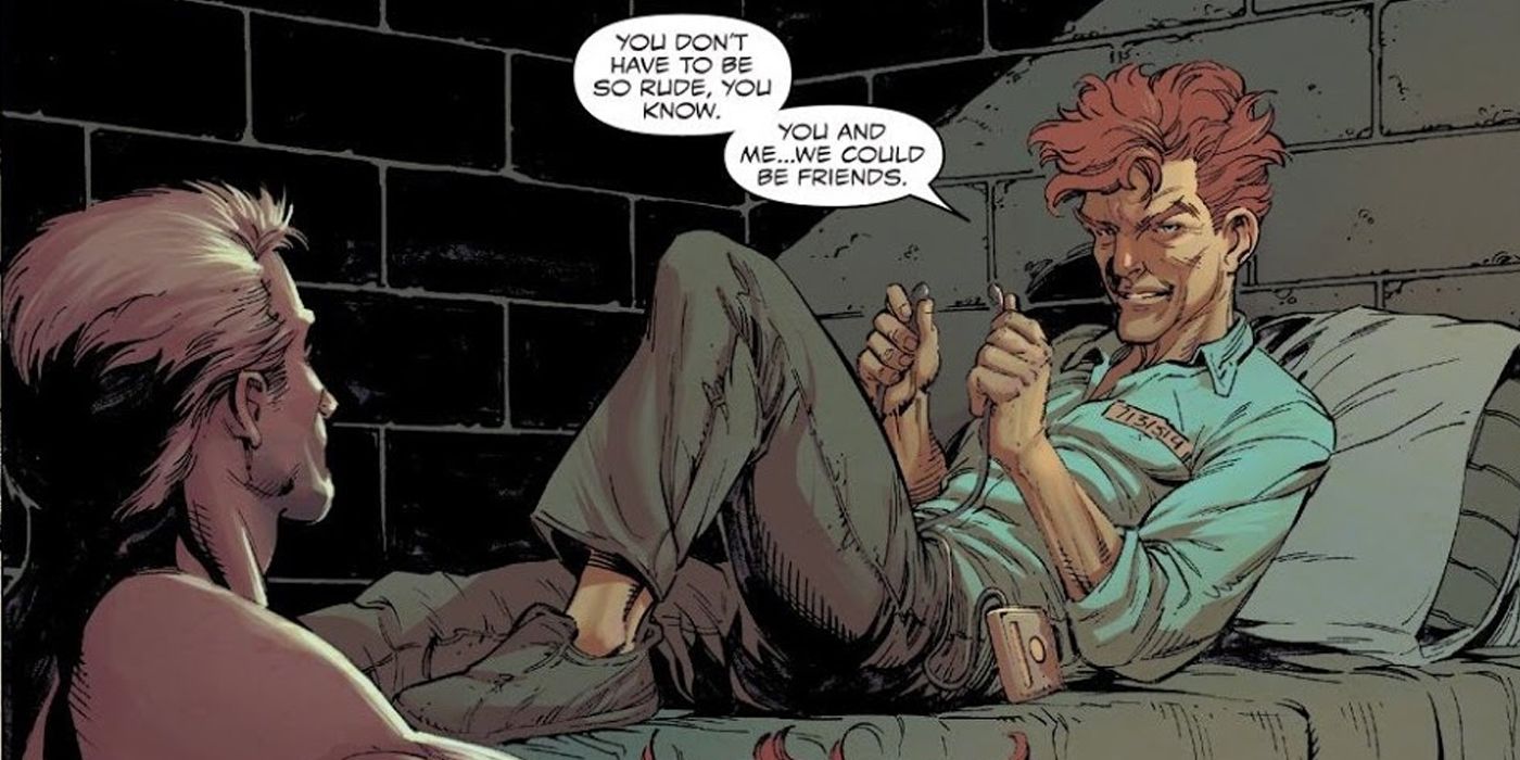 Cletus Kasady and Eddie Brock sharing a prison cell from Marvel Comics
