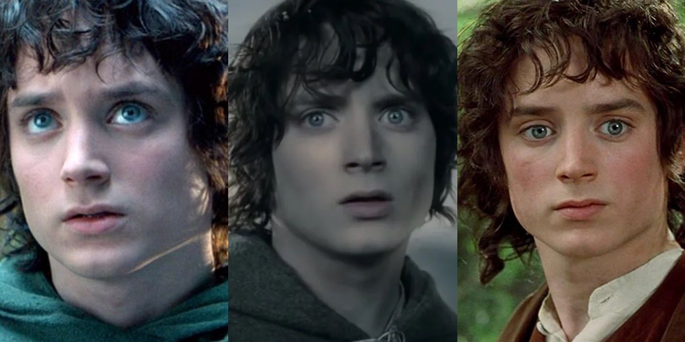 Split image of Frodo in The Lord Of The Rings
