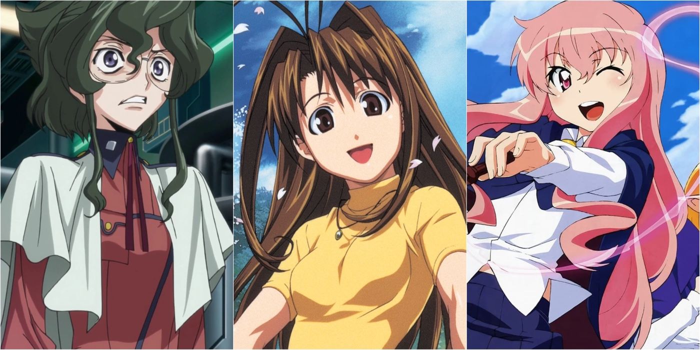 Nina Einstein (Code Geass), Naru Narusegawa (Love Hina), and Louise (The Familiar Of Zero).